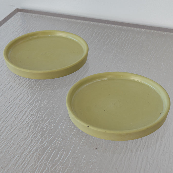 Green Flower Pot Saucers Set of 2