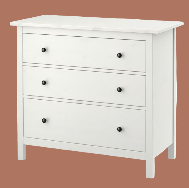 IKEA HEMNES White 3-Drawer Dresser