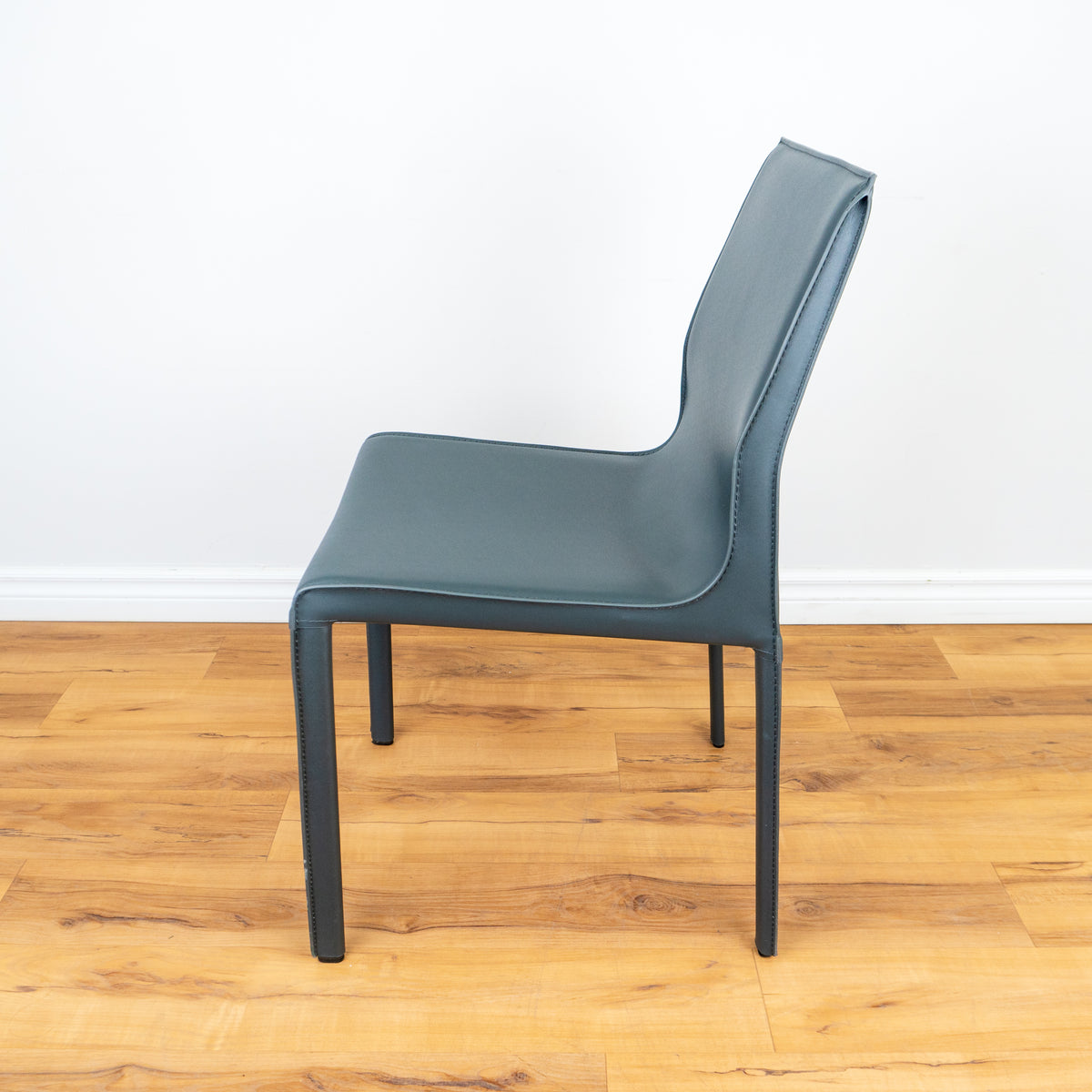 Colter Leather Dining Chair - Dark Grey