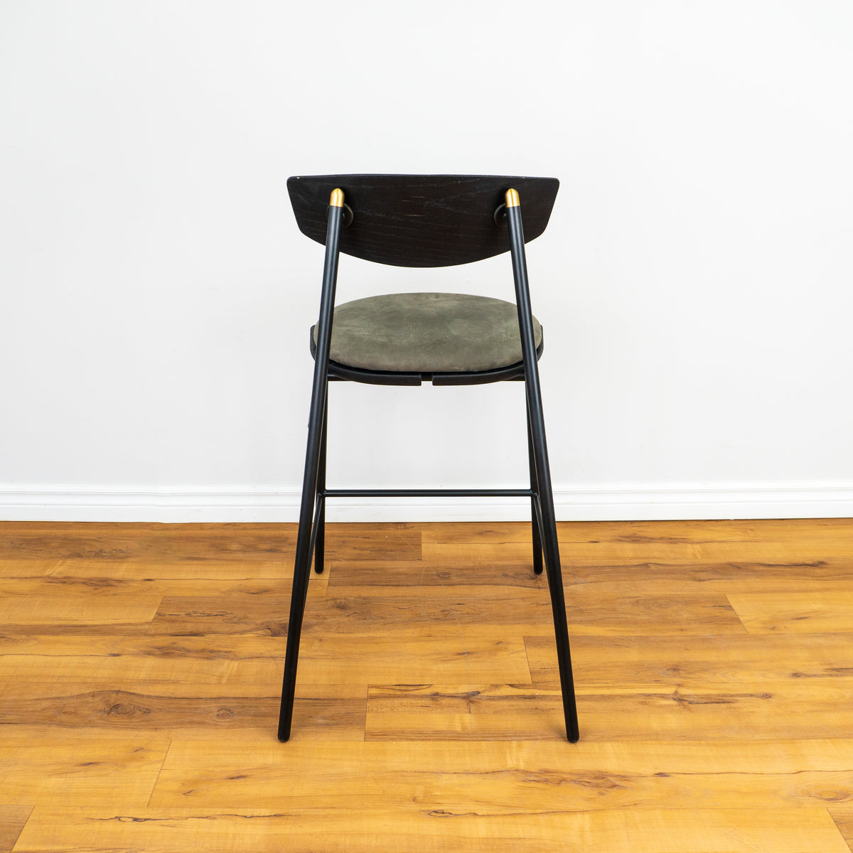 Kink Leather Counter Stool - Black
