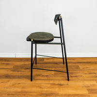 Kink Leather Counter Stool - Black
