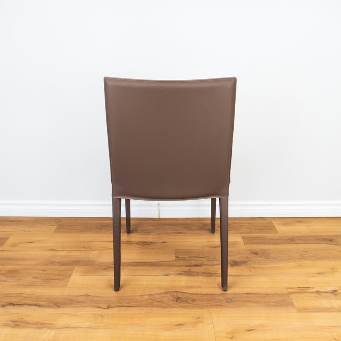 Palma Dining Chair - Mink/Brown Leather