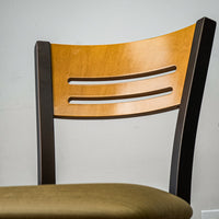 18-Inch W Americana Metal Chair with Upholstered Seat and Wood Back