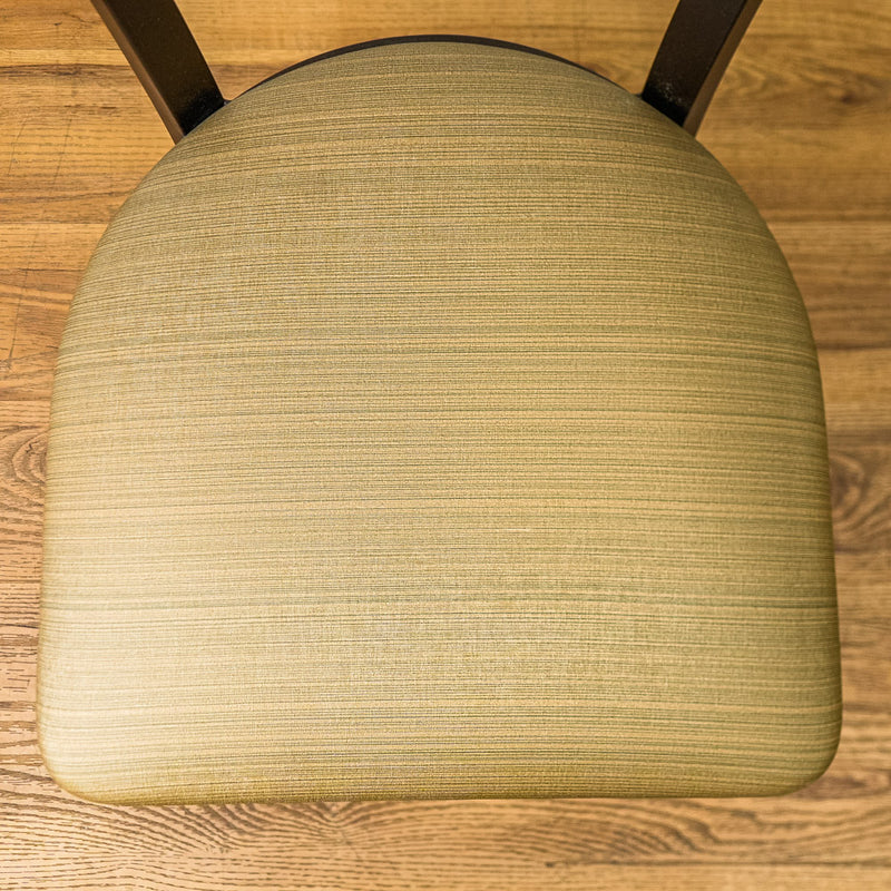 18-Inch W Americana Metal Chair with Upholstered Seat and Wood Back