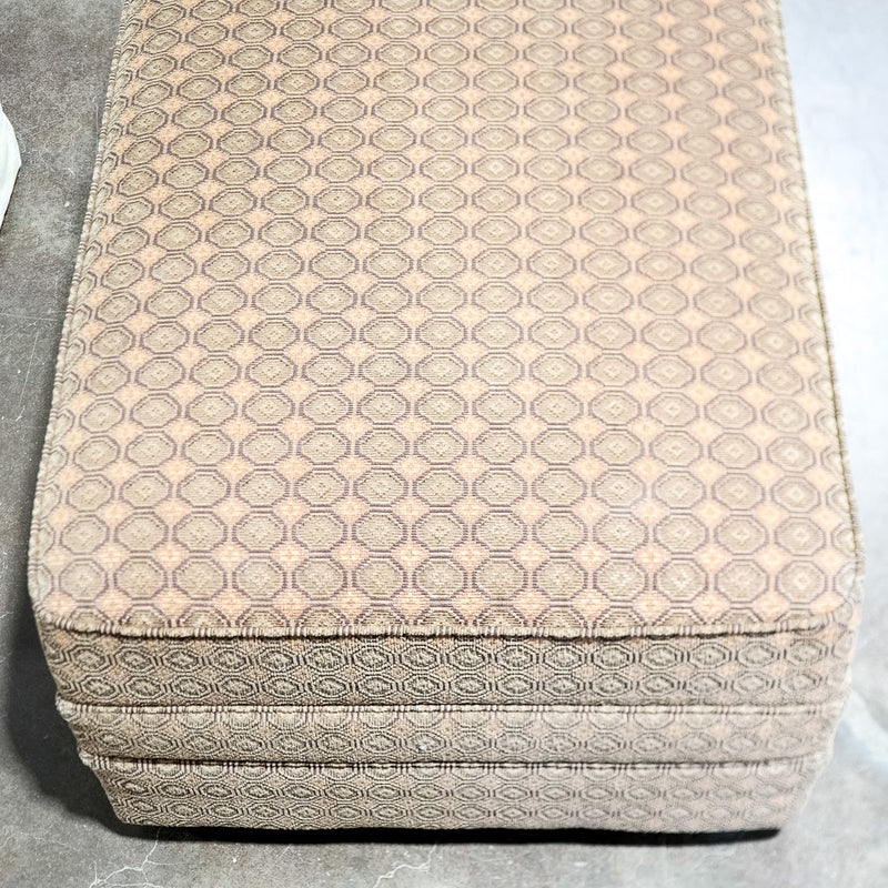 41-Inch Wide Geometric Patterned Upholstered Ottoman in Earth Tones