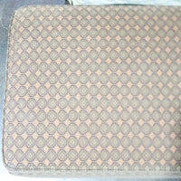 41-Inch Wide Geometric Patterned Upholstered Ottoman in Earth Tones