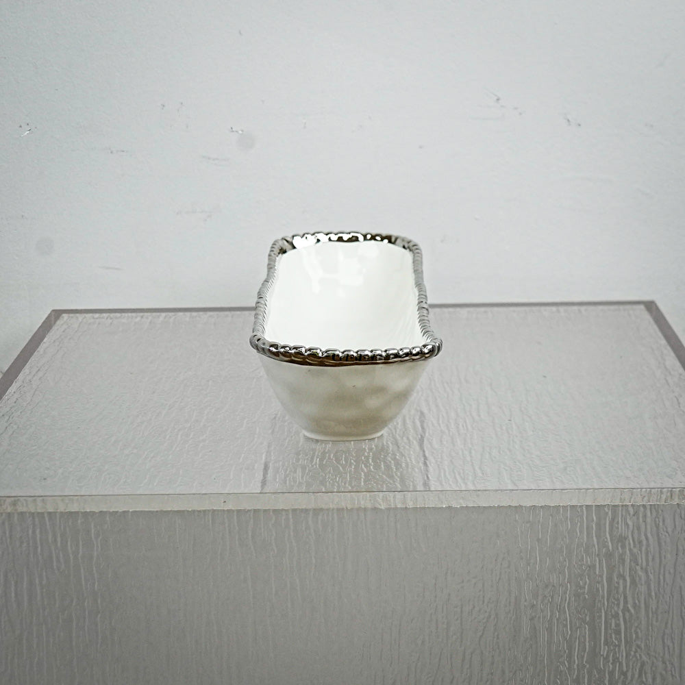14 x 4.1 Inch Silver Finish Serving Dish