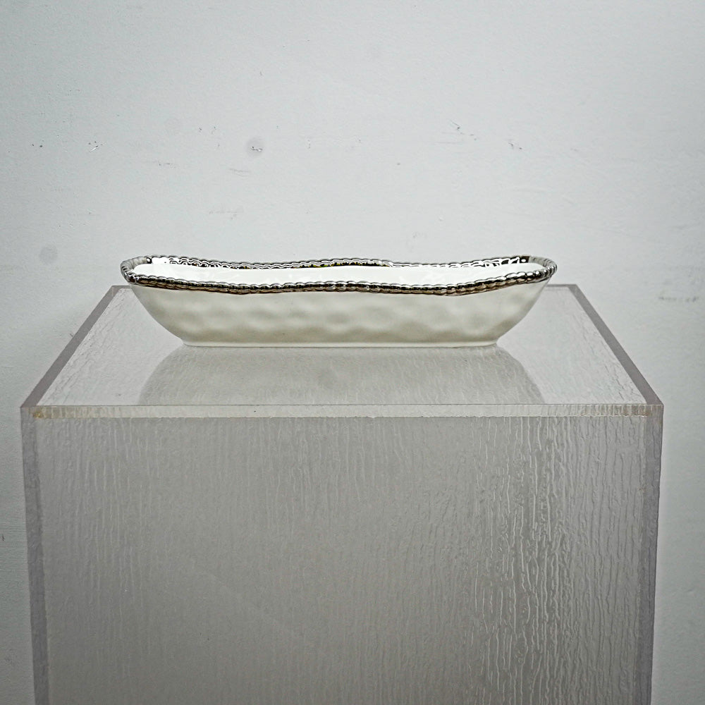 14 x 4.1 Inch Silver Finish Serving Dish