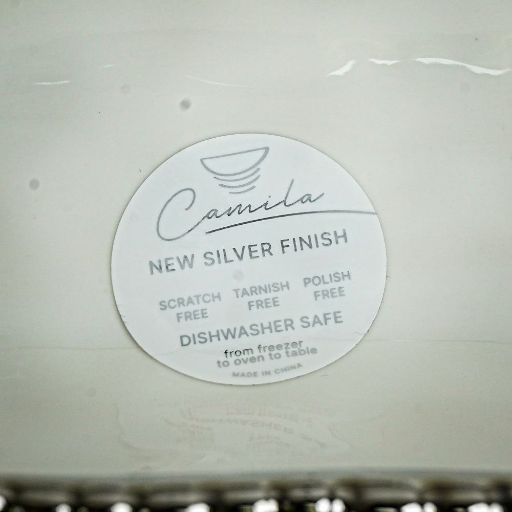14 x 4.1 Inch Silver Finish Serving Dish