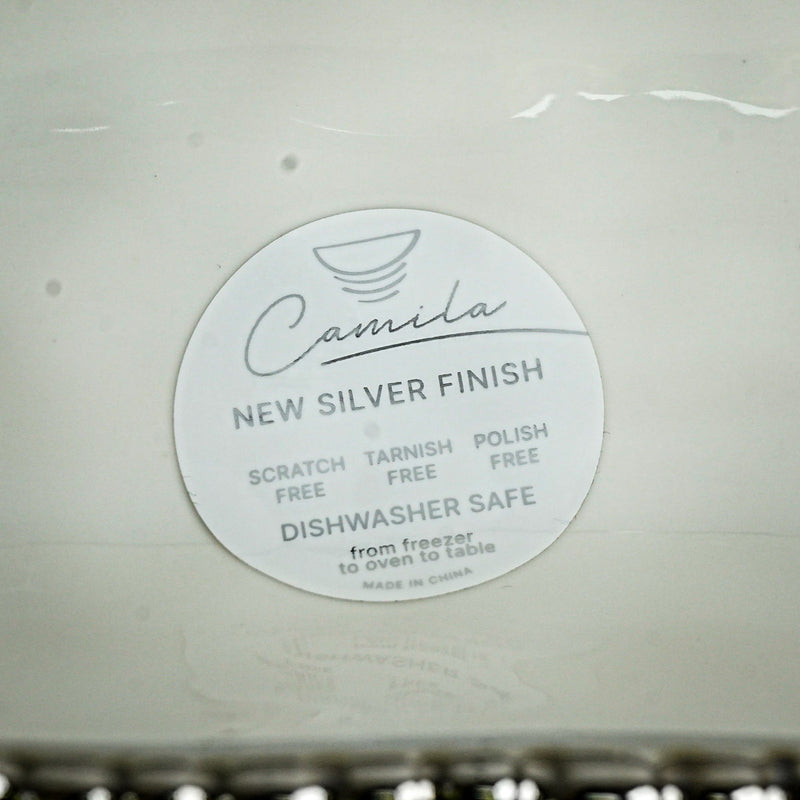 14 x 4.1 Inch Silver Finish Serving Dish