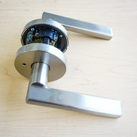Weiser Halifax Round Privacy Lever in Satin Nickel – 9GLA3310-076