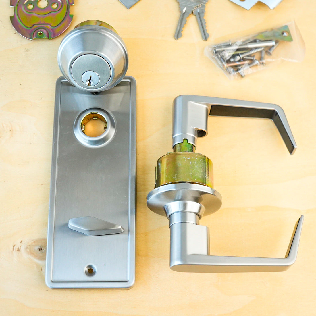 Dorex EM10 C15 Passage Lever – Medium Duty, Satin Nickel, Grade 2