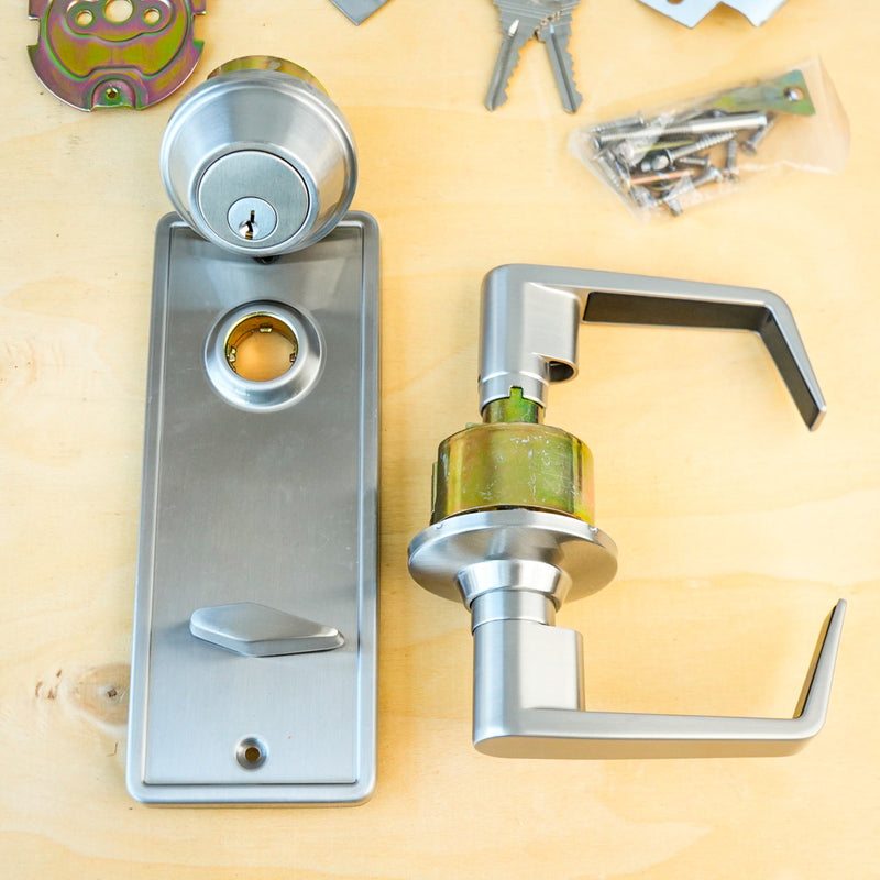 Dorex EM10 C15 Passage Lever – Medium Duty, Satin Nickel, Grade 2