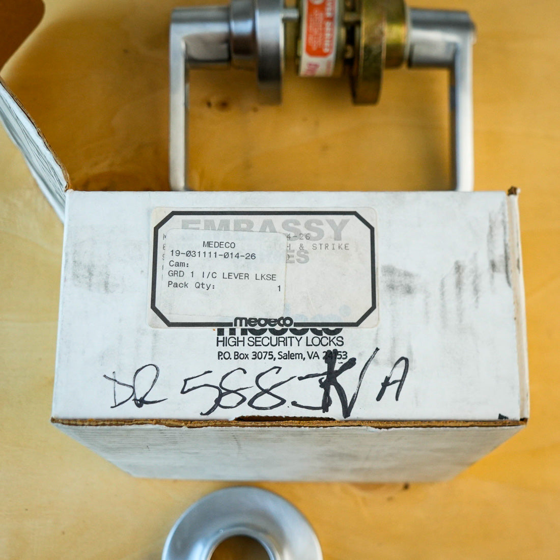 Marks 195RF/26D-F21 Storeroom Lever Lock – Medeco LFIC Prep, Satin Chrome, Grade 1