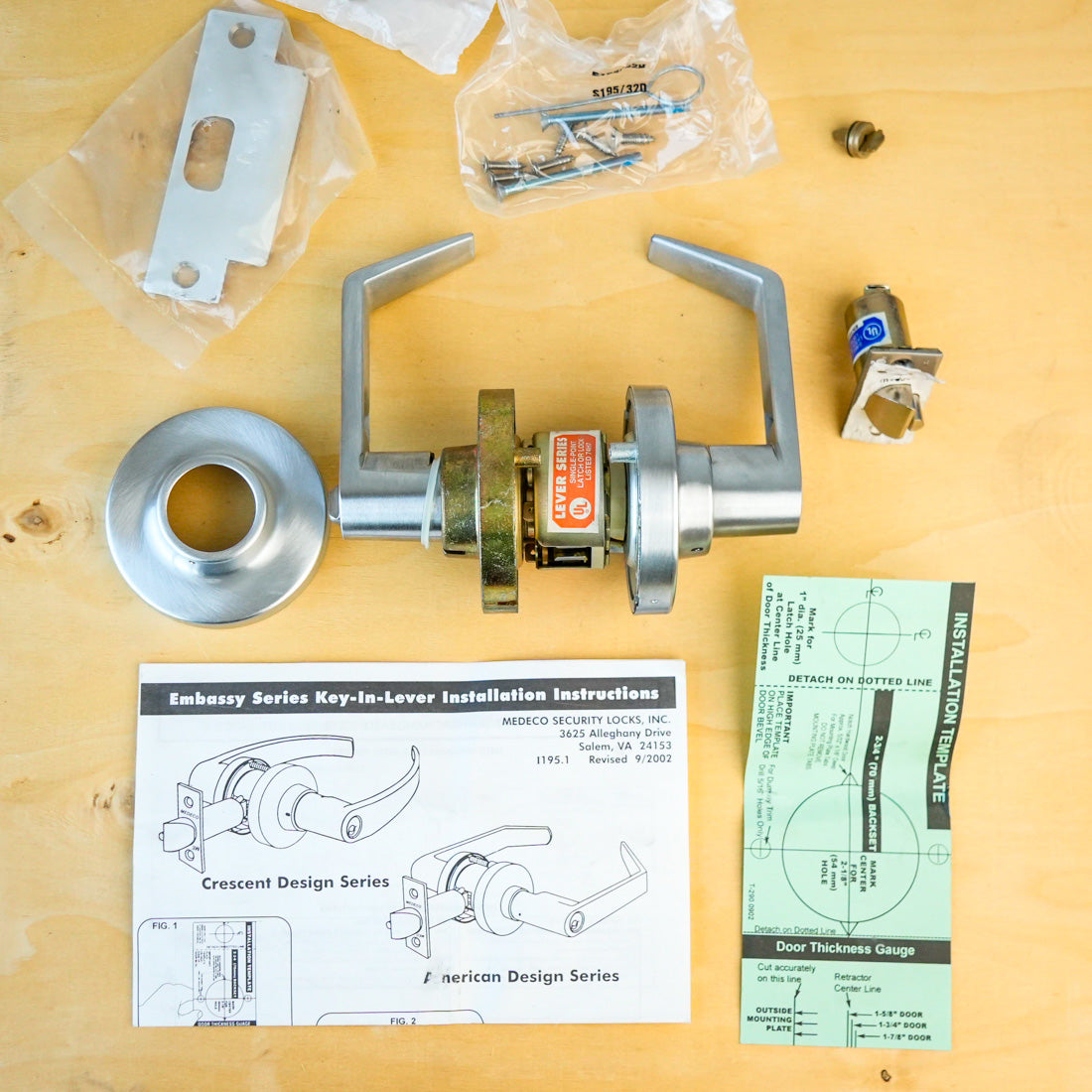 Marks 195RF/26D-F21 Storeroom Lever Lock – Medeco LFIC Prep, Satin Chrome, Grade 1