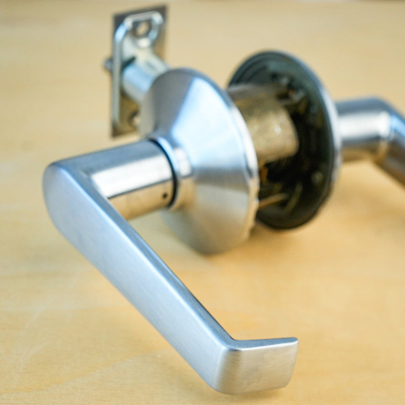 Schlage F10CF ELA 626 Grade 2 Passage Latch, Elan Lever, Satin Chrome Finish