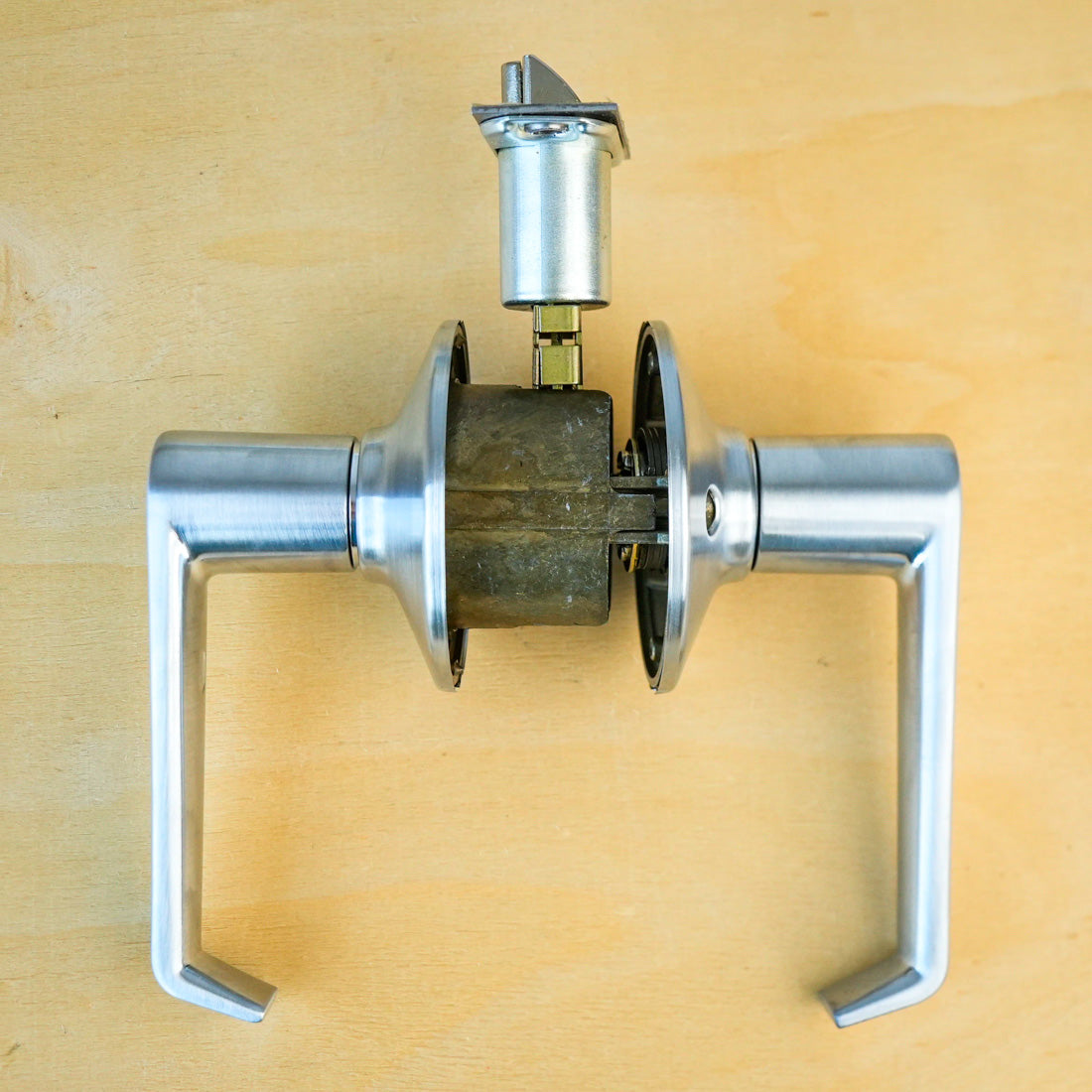 Schlage F10CF ELA 626 Grade 2 Passage Latch, Elan Lever, Satin Chrome Finish