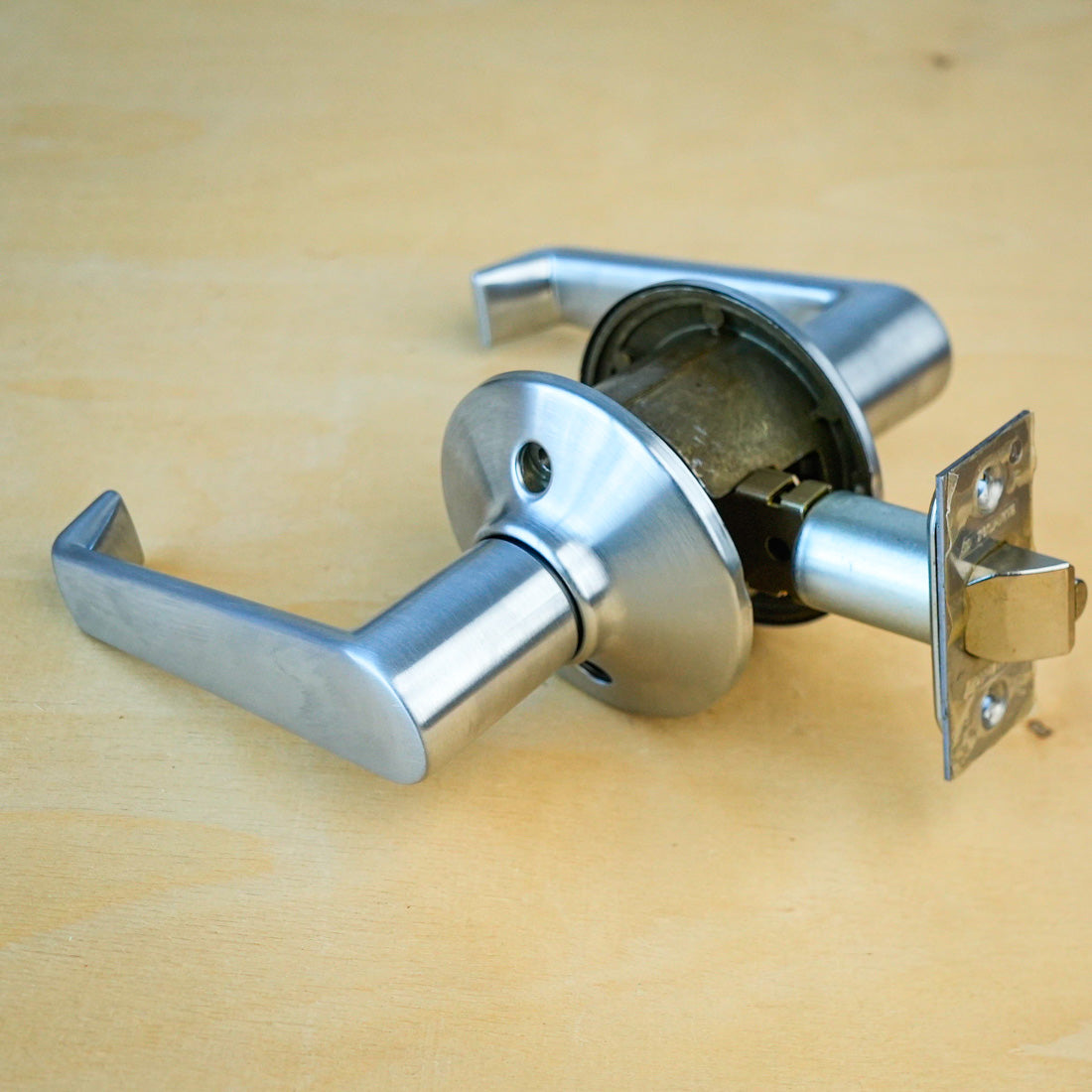 Schlage F10CF ELA 626 Grade 2 Passage Latch, Elan Lever, Satin Chrome Finish