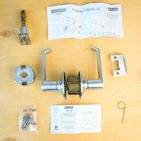 Schlage F10CF ELA 626 Grade 2 Passage Latch, Elan Lever, Satin Chrome Finish