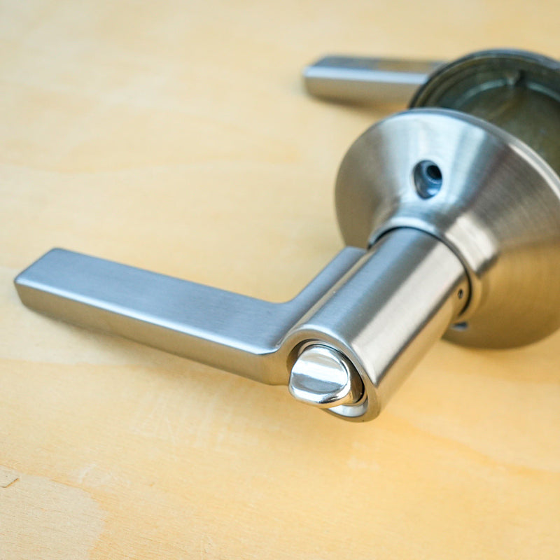 Schlage F51A LAT 619 Satin Nickel Latitude Keyed Entry Lever