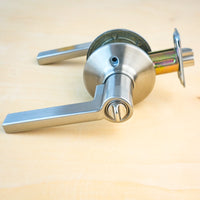 Schlage F51A LAT 619 Satin Nickel Latitude Keyed Entry Lever