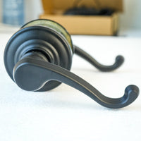 Schlage F10 CLT 622 Passage Lever – Callington Style, Matte Black