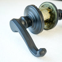 Schlage F10 CLT 622 Passage Lever – Callington Style, Matte Black