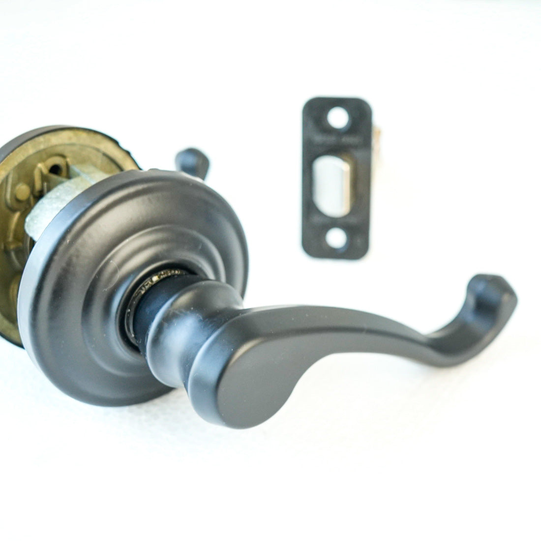 Schlage F10 CLT 622 Passage Lever – Callington Style, Matte Black