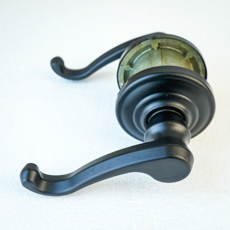 Schlage F10 CLT 622 Passage Lever – Callington Style, Matte Black