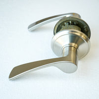 Schlage F10 MER 619 Passage Lever – Merano Style, Satin Nickel