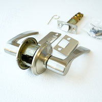 Schlage F10 MER 619 Passage Lever – Merano Style, Satin Nickel