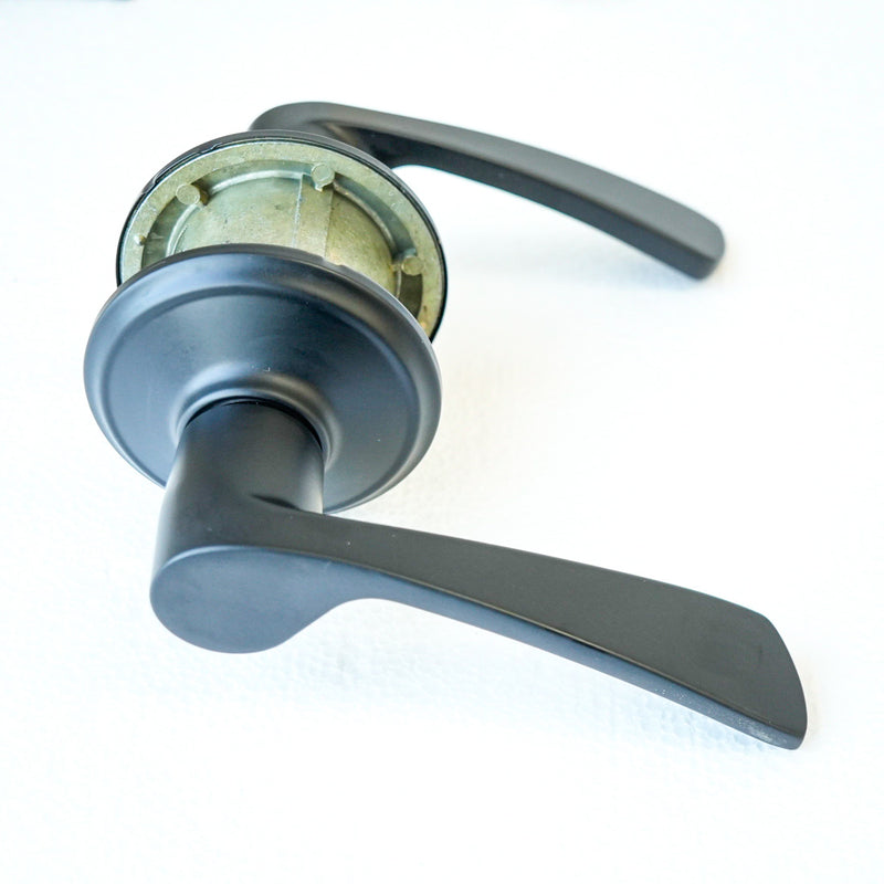 Schlage F10 MER 622 Passage Lever – Merano Style, Matte Black