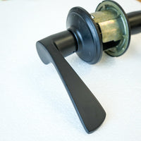 Schlage F10 MER 622 Passage Lever – Merano Style, Matte Black