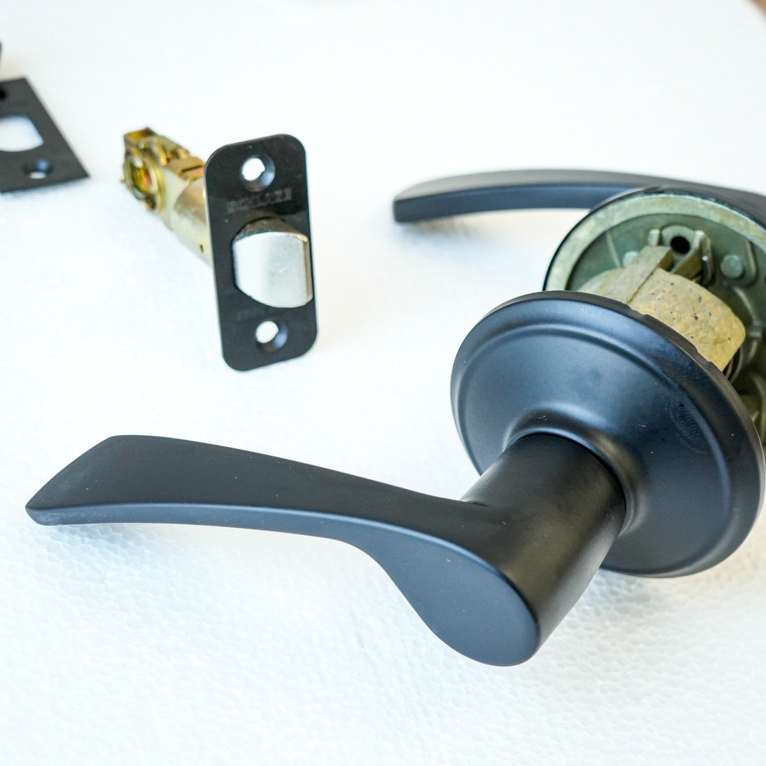 Schlage F10 MER 622 Passage Lever – Merano Style, Matte Black