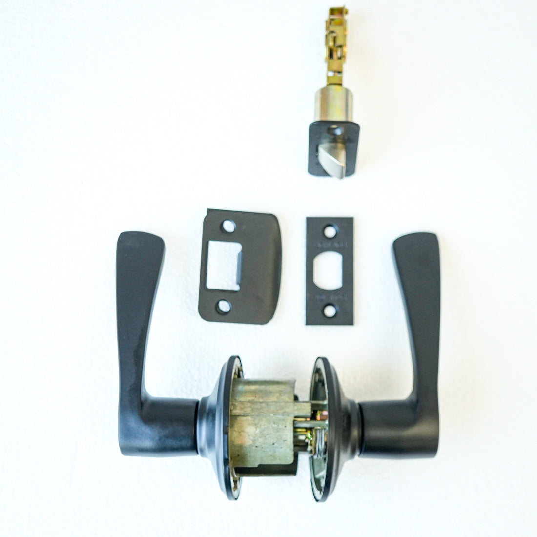 Schlage F10 MER 622 Passage Lever – Merano Style, Matte Black