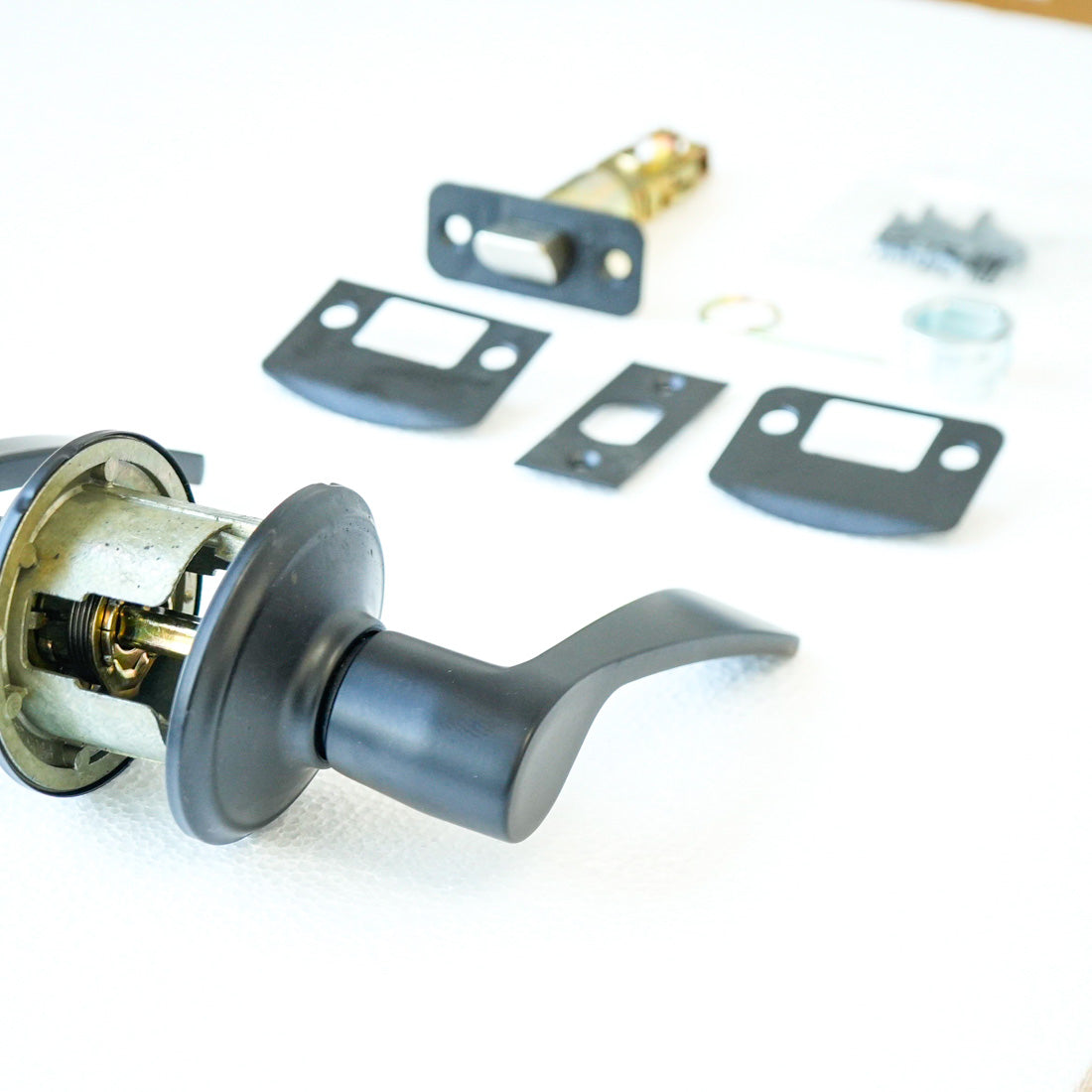 Schlage F10 MER 622 Passage Lever – Merano Style, Matte Black