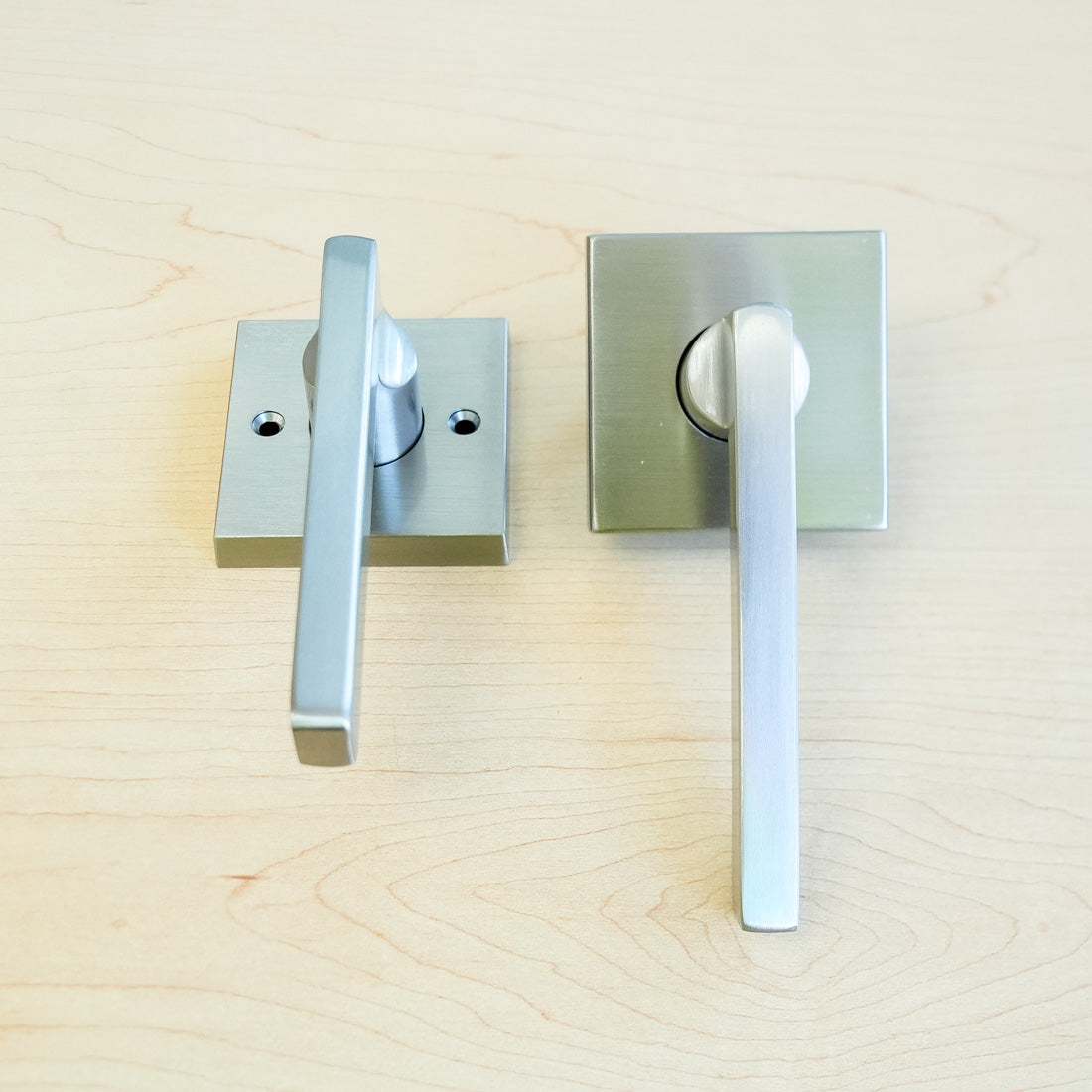 Baldwin Reserve Square Full Dummy Lever Set in Satin Nickel – FD.SQU.R.CSR.150