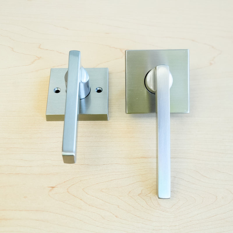 Baldwin Reserve Square Full Dummy Lever Set in Satin Nickel – FD.SQU.R.CSR.150