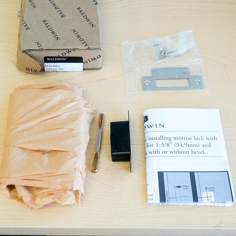 Baldwin Reserve Interior Mortise Lock for Passage Lever in Lifetime Satin Nickel – 8535.056.L