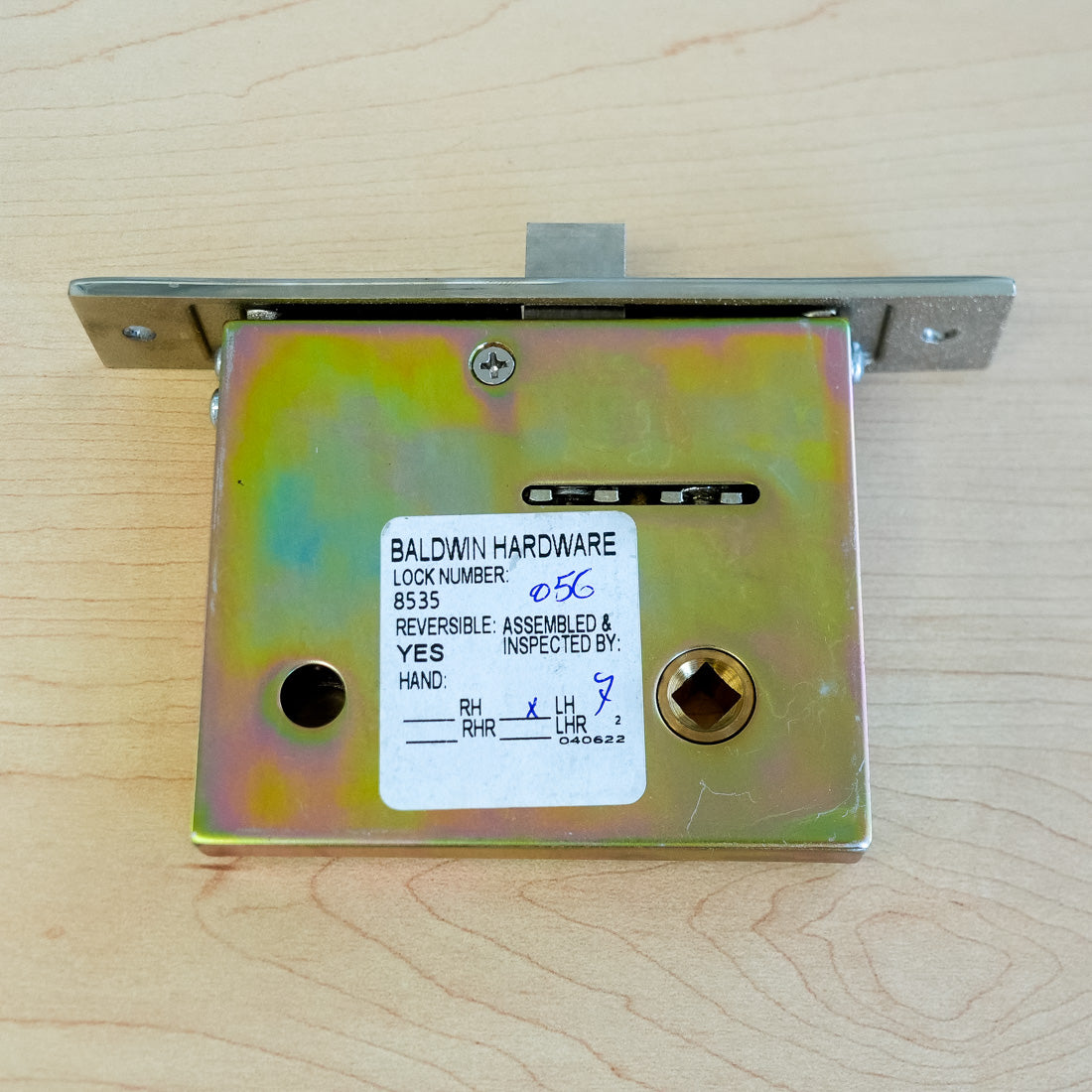 Baldwin Reserve Interior Mortise Lock for Passage Lever in Lifetime Satin Nickel – 8535.056.L