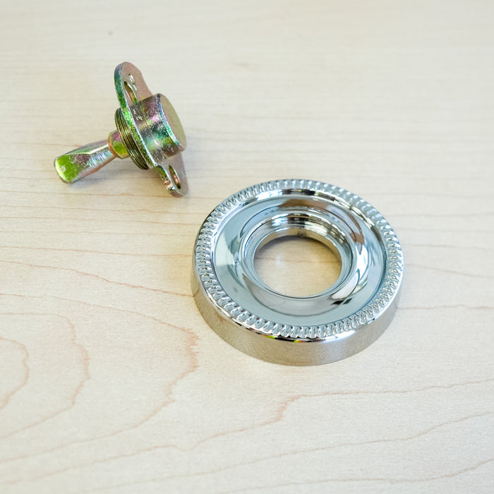 Baldwin 2-Inch Passage Half Dummy Rose in PVD Polished Nickel – 5035.055.IDIM