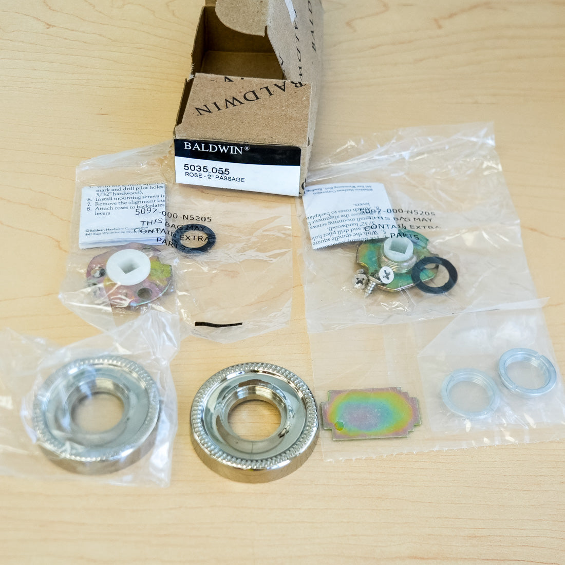 Baldwin 2-Inch Passage Rose in PVD Polished Nickel – 5035.055