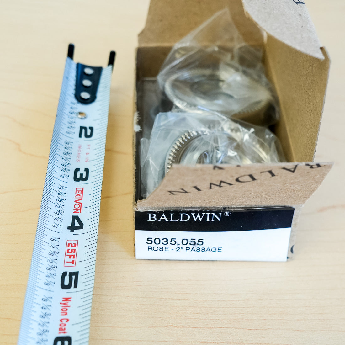 Baldwin 2-Inch Passage Rose in PVD Polished Nickel – 5035.055