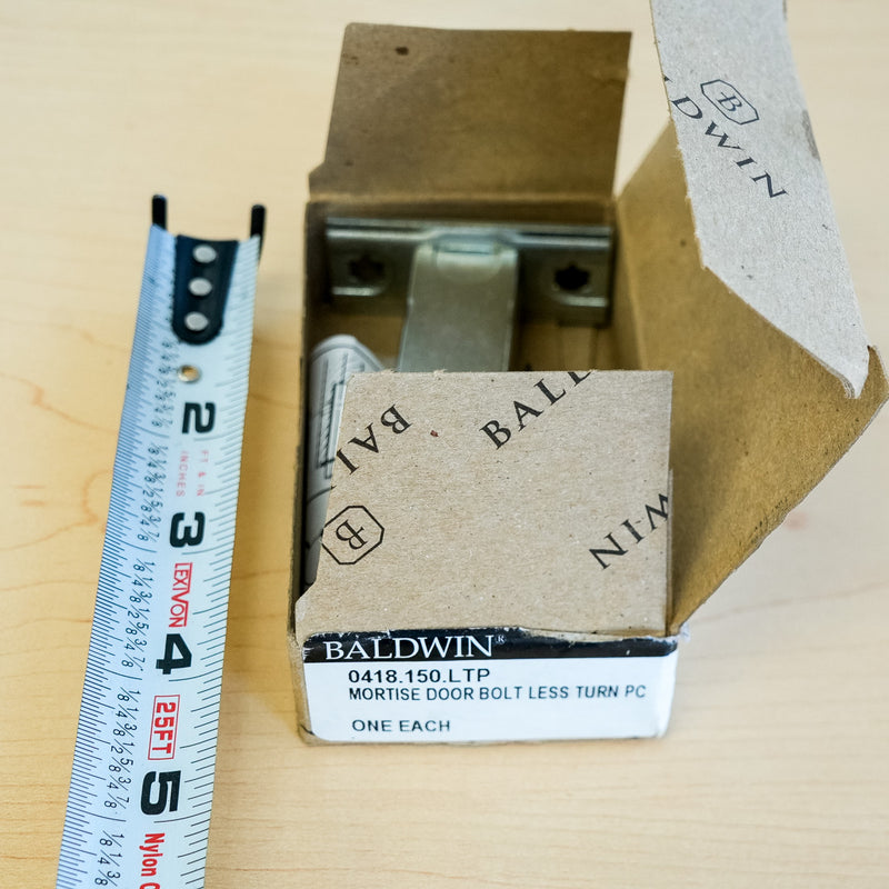 Baldwin Mortise Privacy Bolt Less Turn Piece in Satin Nickel – 0418.150.LTP