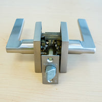 Baldwin Square Passage Lever Set in Satin Nickel – PS.SQU.R.CSR.150.SL.SS