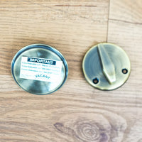 Schlage B571 609 Grade 2 Door Bolt Occupancy Indicator in Antique Brass Finish