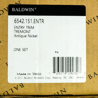 Baldwin Tremont Entry Trim in Antique Nickel – 6542.151.ENTR