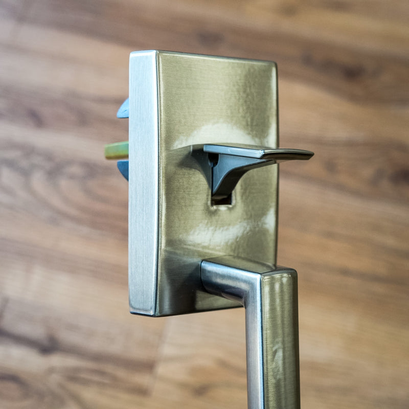 Schlage Exterior Handleset in Satin Nickel – F58 CEN 619