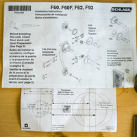 Schlage Exterior Handleset in Satin Nickel – F58 CEN 619