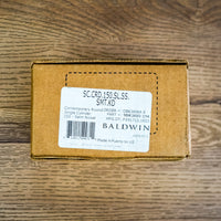 Baldwin Contemporary Round Deadbolt Set in Satin Nickel – SC.CRD.150.SL.SS.SMT.KD